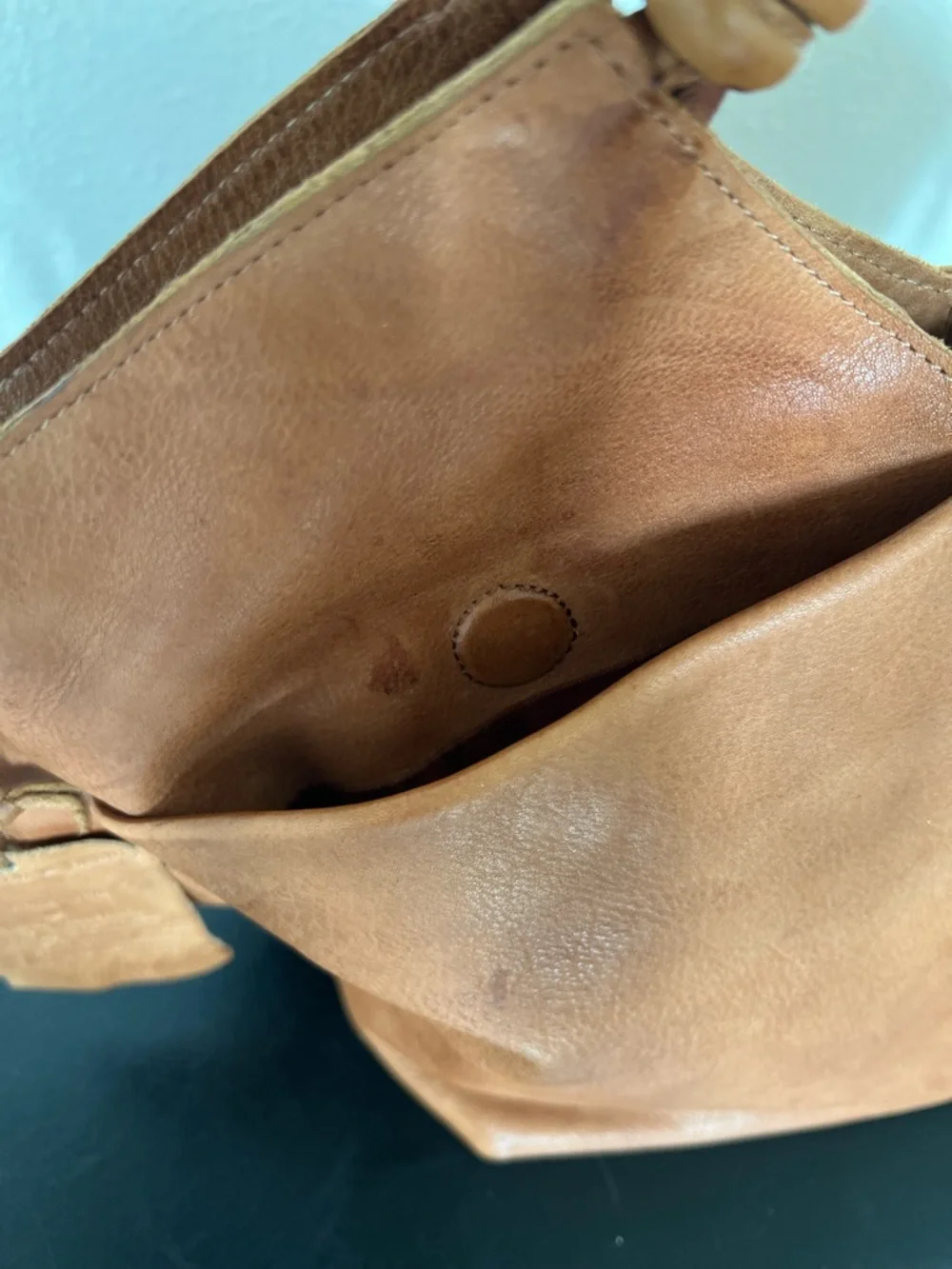 Latico Leathers Cognac Nash Crossbody Handbag - Picture 3 of 15